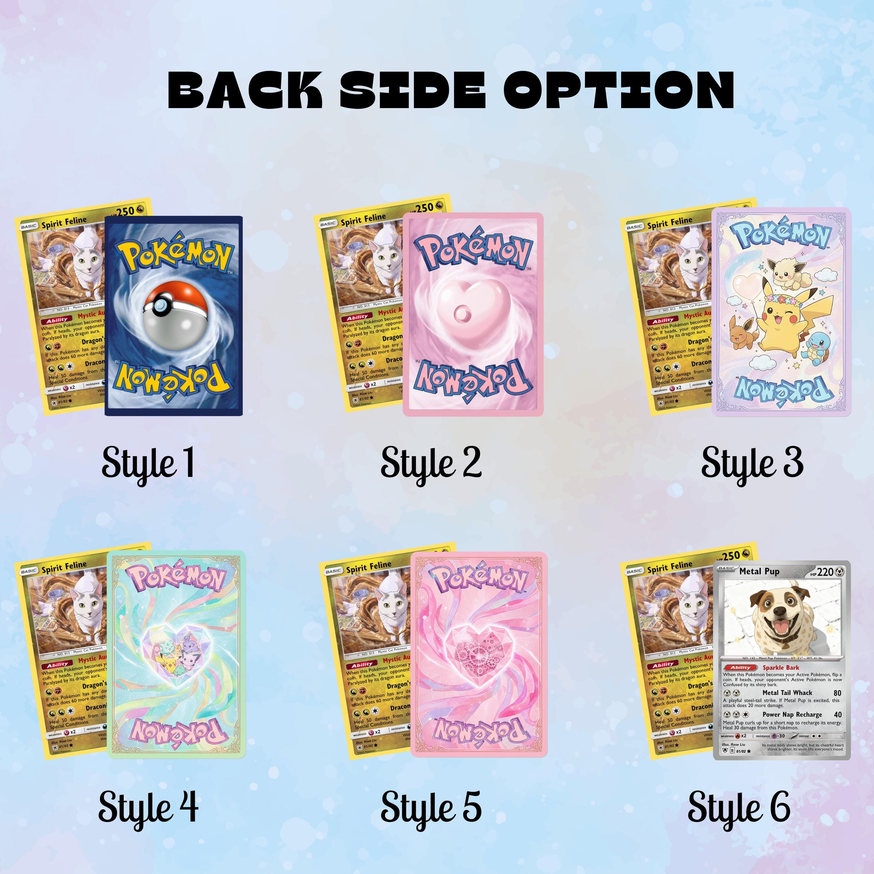 Custom Poke Game Card, Personalized Dog Portrait, Cat Memorial Gift, Funny Trading Item | Sun & Moon Pokémon - image 4