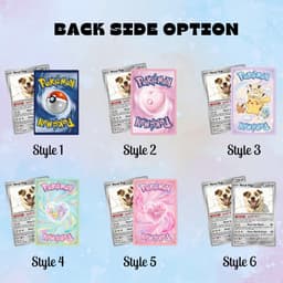 Custom Poke Game Card, Personalized Dog Portrait, Cat Memorial Gift, Funny Trading Item - thumbnail 5