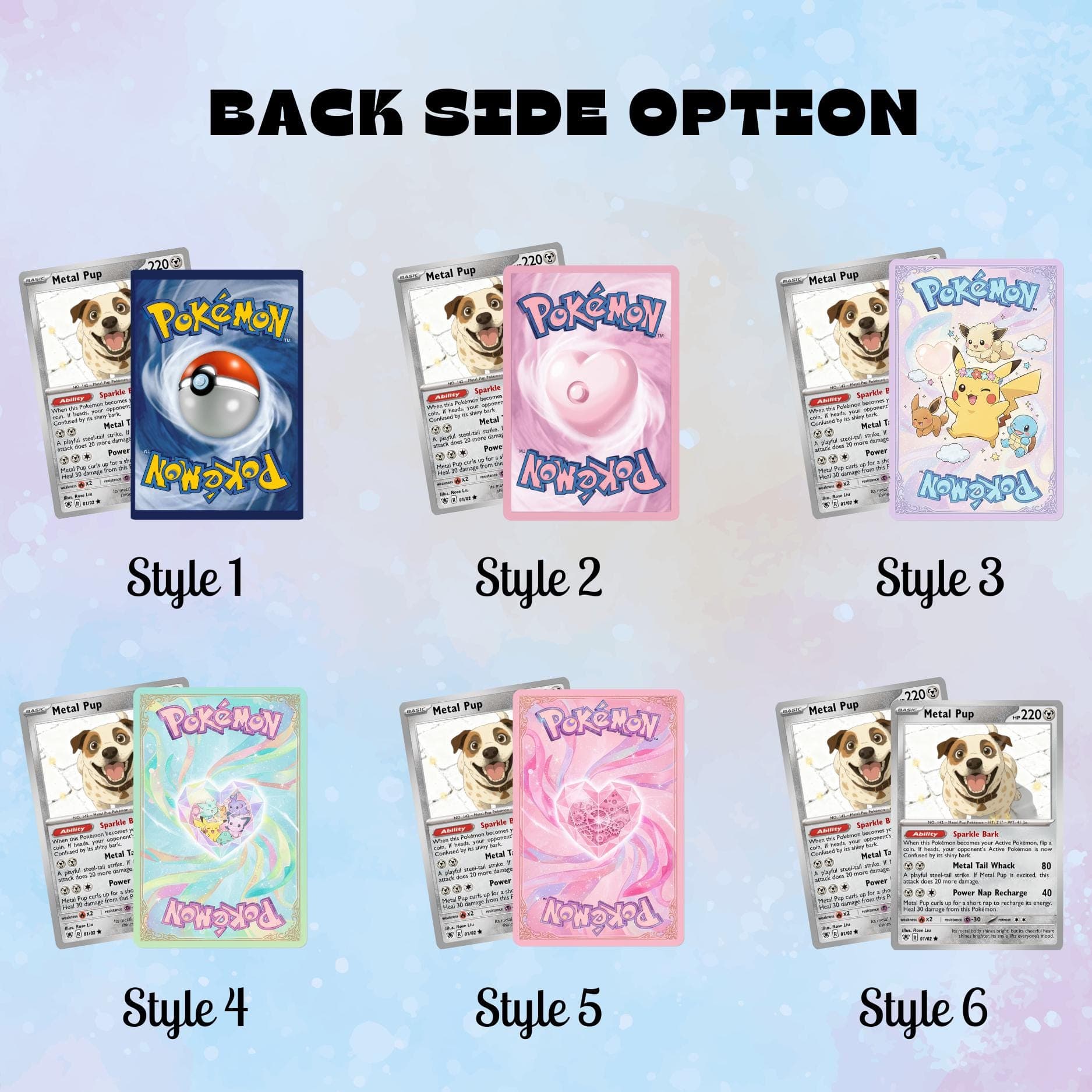 Custom Poke Game Card, Personalized Dog Portrait, Cat Memorial Gift, Funny Trading Item - image 5
