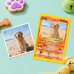 Custom Photo & Text Game Card – Poke Card Gift for Pet Lover - thumbnail 5