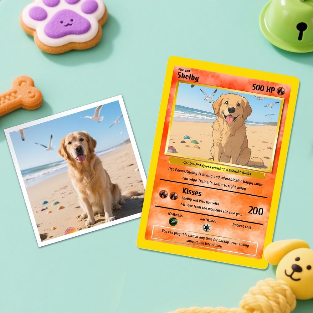 Custom Photo & Text Game Card – Poke Card Gift for Pet Lover - image 5