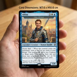 Custom Magic The Gathering Card, Personalised MTG Gift for Boyfriend, Custom Fantasy Portrait from Photo, Funny Anniversary Valentine Gift for Him - thumbnail 4