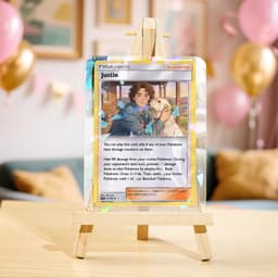 Custom Pet Pokemon Card Ghibli Style Portrait - Personalized Dog Lover Gift - Custom Trainer Card from Photo - Pet Memorial - Unique Gift for Him Her - thumbnail 2