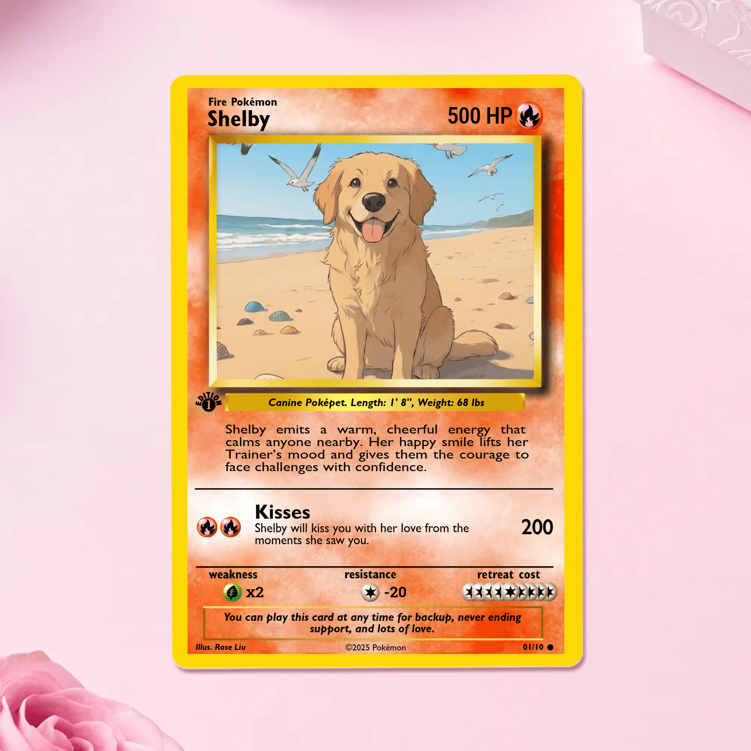 Custom Photo & Text Game Card – Poke Card Gift for Pet Lover