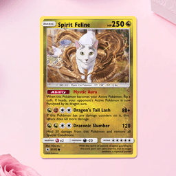 Custom Poke Game Card, Personalized Dog Portrait, Cat Memorial Gift, Funny Trading Item | Sun & Moon Pokémon - thumbnail 1