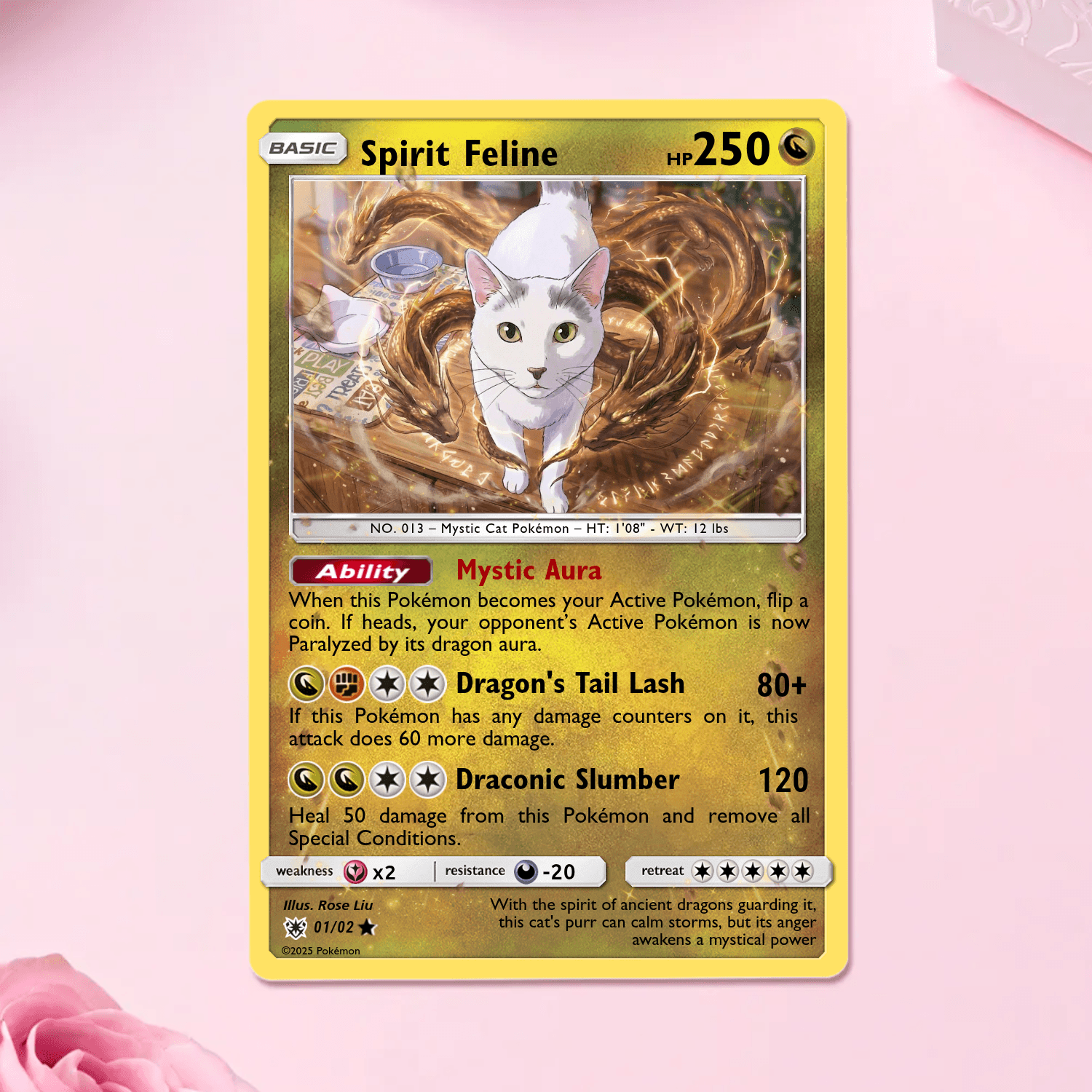 Custom Poke Game Card, Personalized Dog Portrait, Cat Memorial Gift, Funny Trading Item | Sun & Moon Pokémon