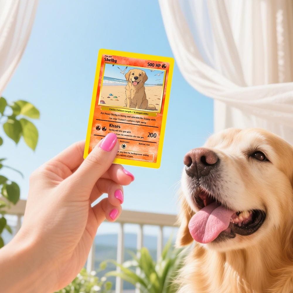 Custom Photo & Text Game Card – Poke Card Gift for Pet Lover - image 6