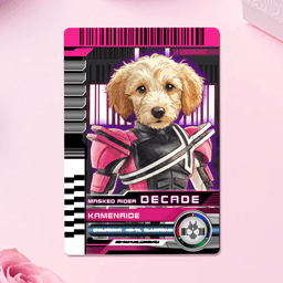 Custom Kamen Rider Decade Style Pet Card – Personalized Kamen Rider Dog Portrait, Anime Inspired Collectible Gift - thumbnail 1
