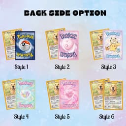 Custom Photo & Text Game Card – Poke Card Gift for Pet Lover - XY / Black White - thumbnail 4