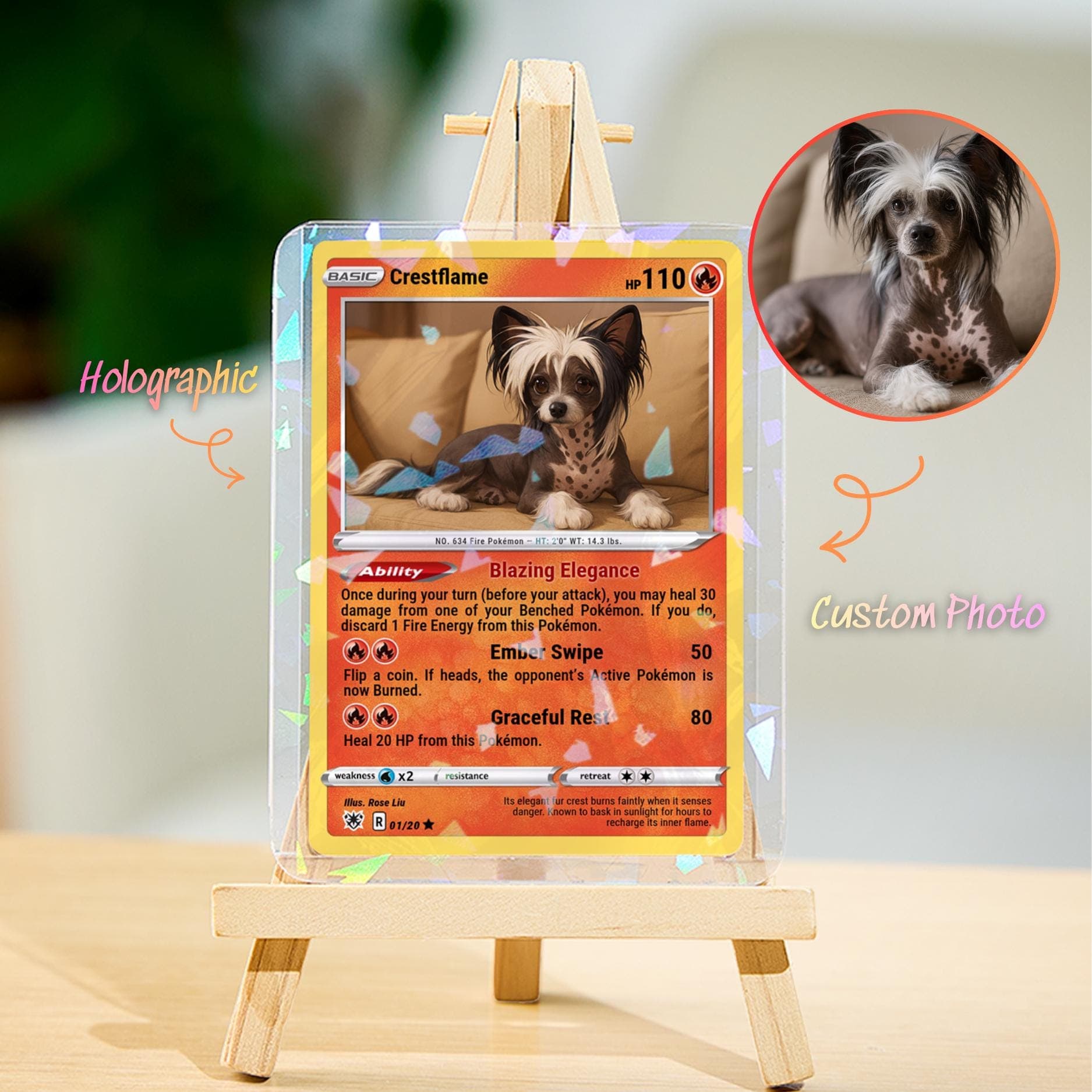 Custom Pokémon Pet Card – Personalized Trading Card Gift for Pet Lovers | Custom Dog or Cat Photo Card Keepsake - image 2