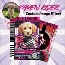 Custom Kamen Rider Decade Style Pet Card – Personalized Kamen Rider Dog Portrait, Anime Inspired Collectible Gift - thumbnail 4
