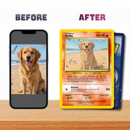 Custom Photo & Text Game Card – Poke Card Gift for Pet Lover - thumbnail 3