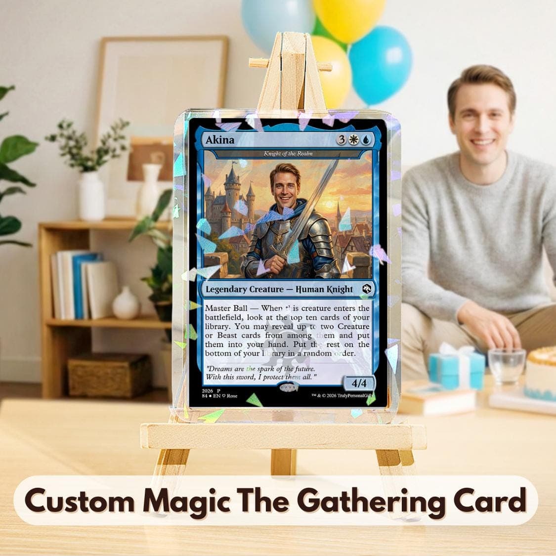 Custom Magic The Gathering Card, Personalised MTG Gift for Boyfriend, Custom Fantasy Portrait from Photo, Funny Anniversary Valentine Gift for Him - image 2