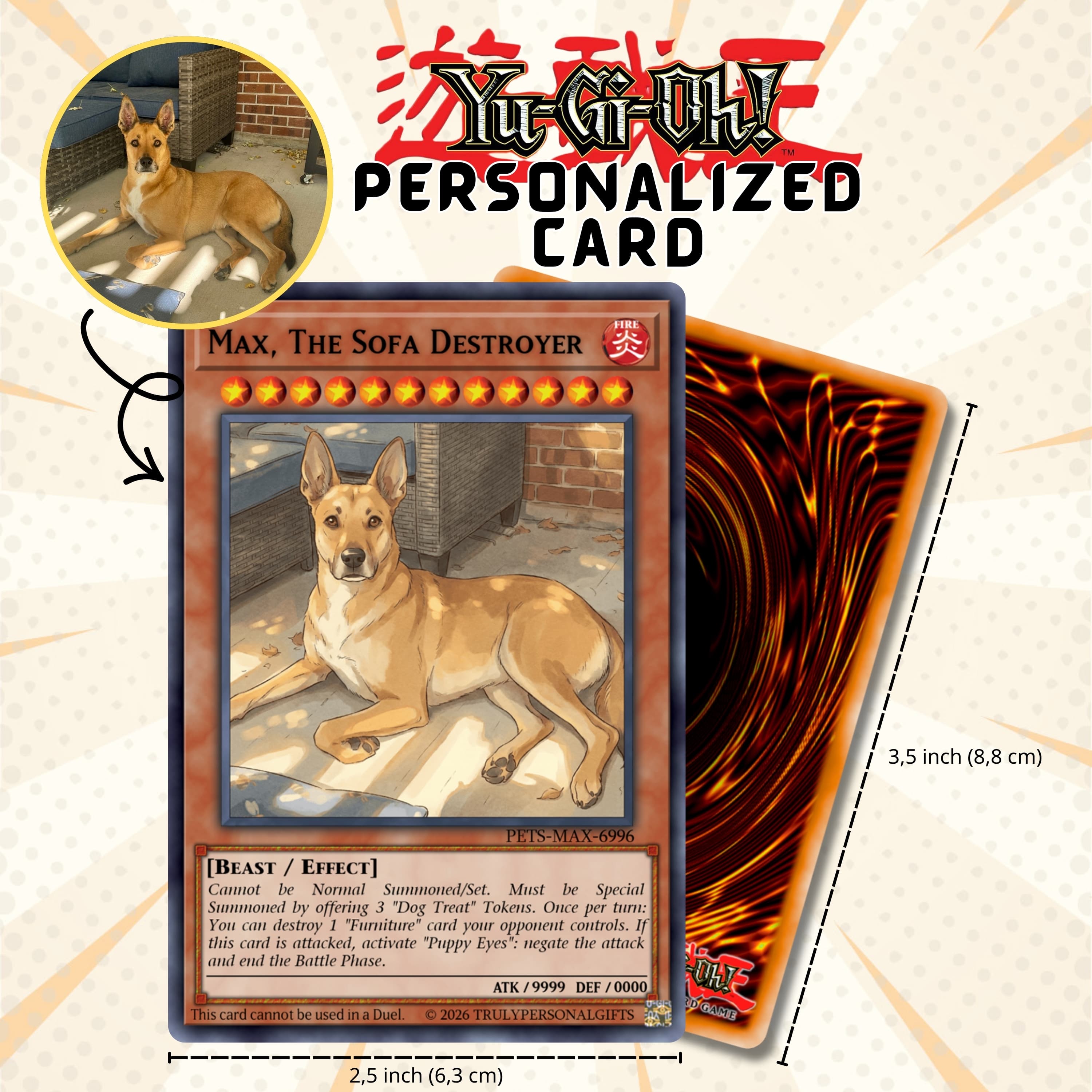 Custom Yu Gi Oh Card – Personalized  Pet Portrait, Anime Inspired Collectible Gift - image 5