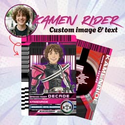 Custom Kamen Rider Decade Style Pet Card – Personalized Kamen Rider Dog Portrait, Anime Inspired Collectible Gift - thumbnail 3