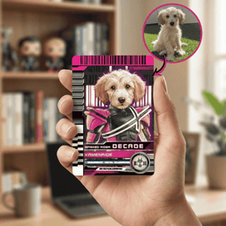Custom Kamen Rider Decade Style Pet Card – Personalized Kamen Rider Dog Portrait, Anime Inspired Collectible Gift - thumbnail 2