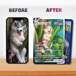 Custom Pet Pokémon Card | Personalized Pet Trading Card | Turn Your Dog or Cat into Pokémon | Funny Anime Card Gift for Pet Lovers - thumbnail 3